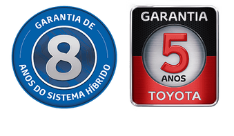 DIFERENCIAIS - Garantia de oito anos para o sistema híbrido<sup>5</sup> e cinco anos para seu veículo<sup>6</sup>